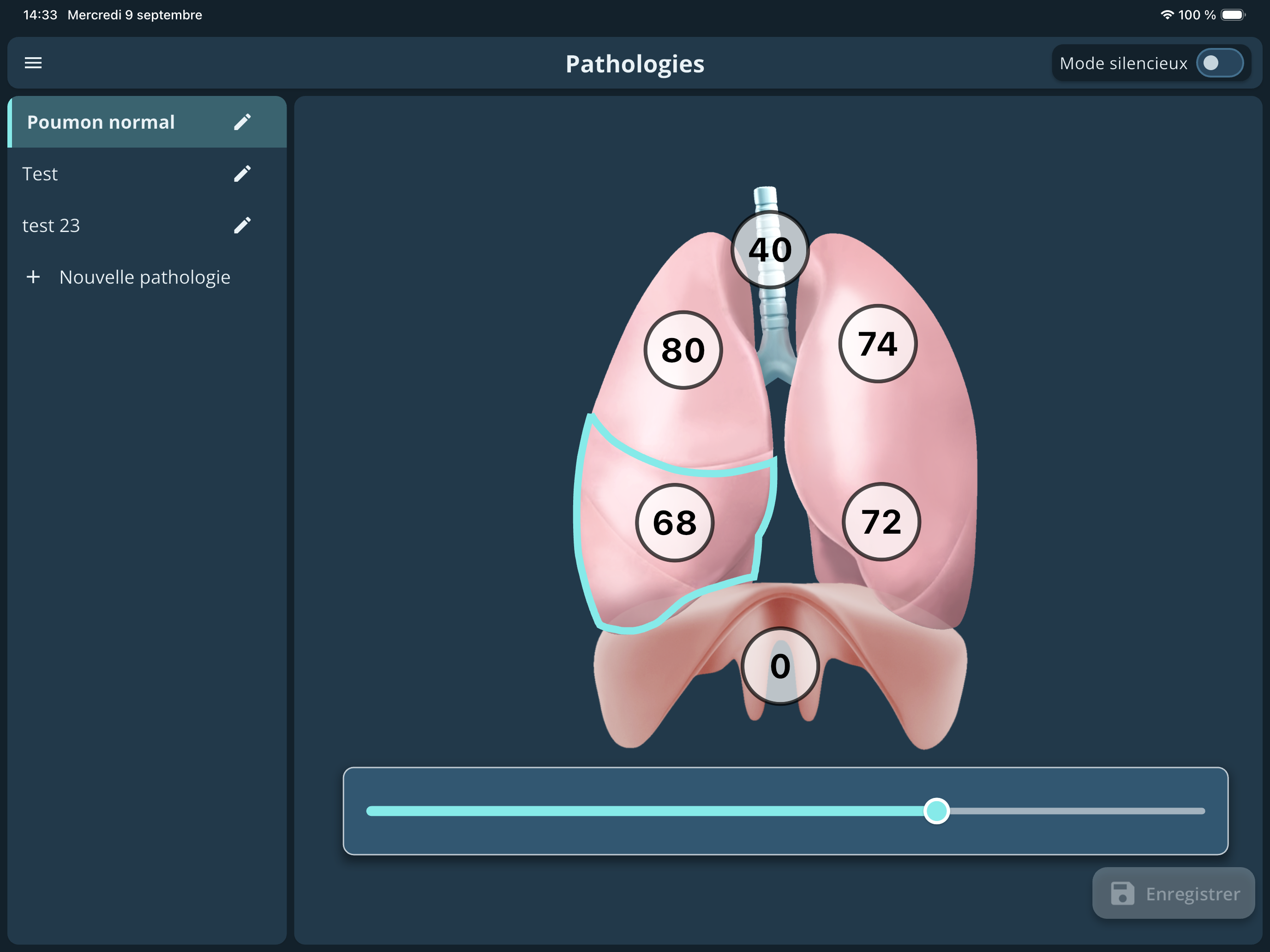The NexControl app on a tablet, controlling the LuSIM simulator